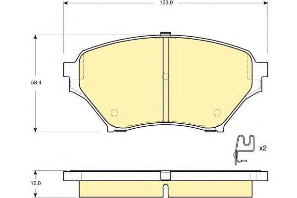 Комплект тормозных колодок, диско 6133029 GIRLING