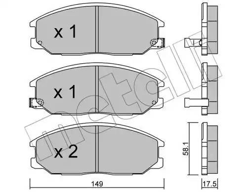 Комплект тормозных колодок, диско 2206320 METELLI