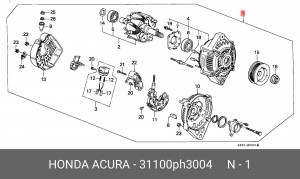 Генератор 31100PH3004 HONDA