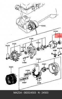 Подшипник генератора 082024503 MAZDA
