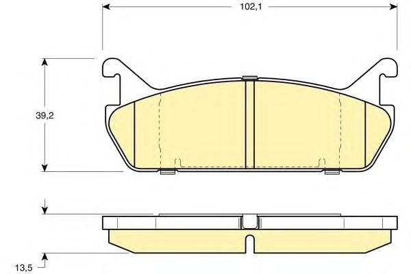 Комплект тормозных колодок, диско 6108879 GIRLING