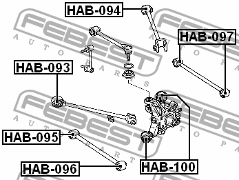 Сайлентблок HAB-094 FEBEST