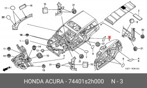 Деталь 74401S2H000 HONDA