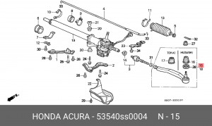 Наконечник поперечной рулевой тяги 53540SS0004 HONDA
