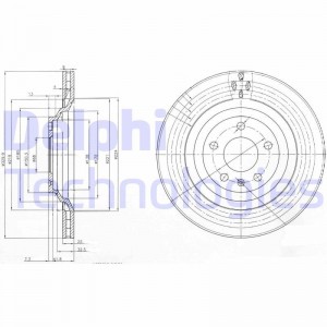 Тормозной диск BG3991 DELPHI