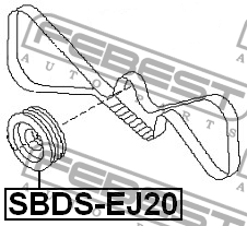 Шкив коленвала SBDS-EJ20 FEBEST