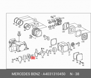 Вкладыши коренные коленвала A 403 131 04 50 MERCEDES BENZ