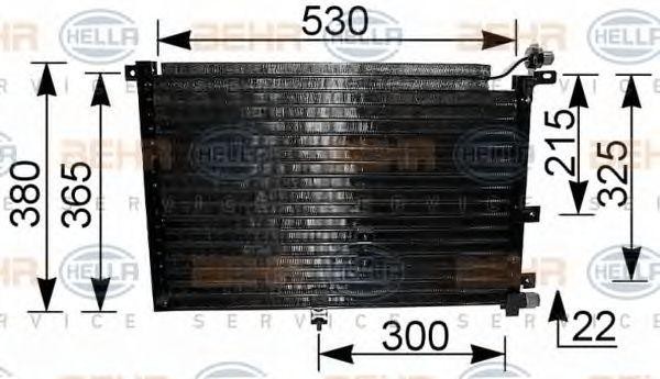 Конденсатор, кондиционер 8FC351036321 HELLA