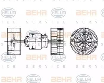 Электродвигатель, вентиляция салона 8EW009159091 HELLA