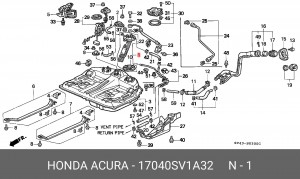 Насос электрический топливной системы 17040SV1A32 HONDA