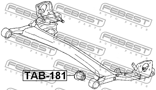 Сайлентблок задней балки TAB-181 FEBEST