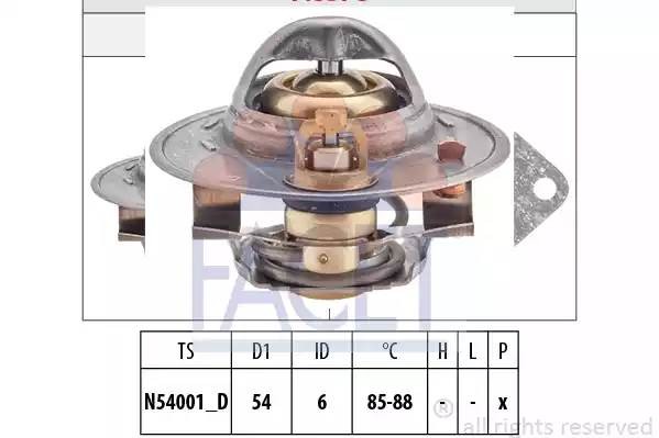 Термостат, охлаждающая жидкость 7.8378S FACET