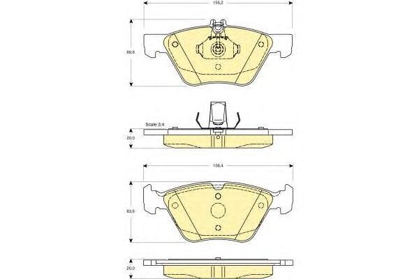 Комплект тормозных колодок, диско 6112152 GIRLING
