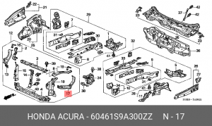 Деталь 60461S9A300ZZ HONDA