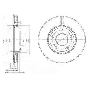 Тормозной диск BG3861 DELPHI