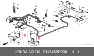 Тормозной шланг 01464S2H000 HONDA