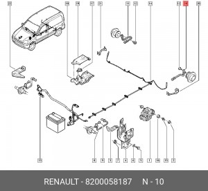 Датчик, частота вращения колеса 8200058187 RENAULT