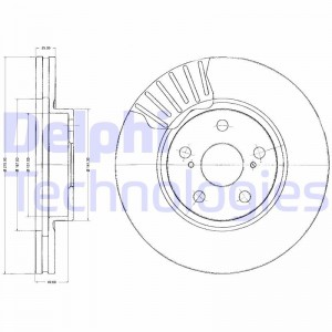 Тормозной диск BG2887 DELPHI