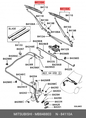 Щетка стеклоочистителя MB848803 MITSUBISHI