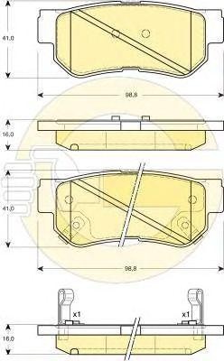 Комплект тормозных колодок, диско 6132829 GIRLING