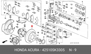 Тормозной диск 42510-SK3-305 HONDA