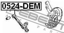 Рычаг подвески 0524-DEM FEBEST