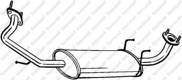Средний глушитель выхлопных газов 281-357 BOSAL
