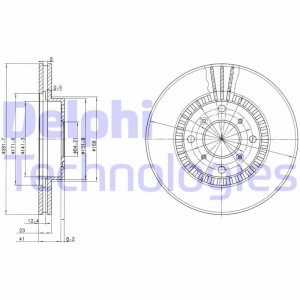 Тормозной диск BG2815 DELPHI