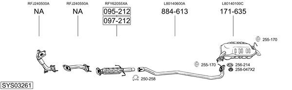 Выпускной трубопровод 886631 BOSAL