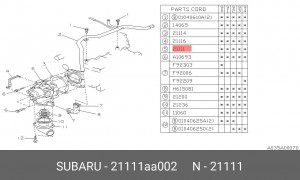 Водяной насос 21111-AA002 SUBARU
