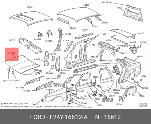 Капот F24Y-16612-A FORD