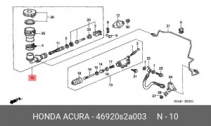 Главный цилиндр, система сцепления 46920S2A003 HONDA