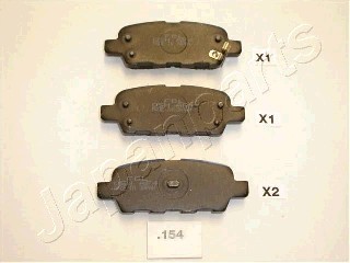 Комплект тормозных колодок, диско PP154AF JAPAN PARTS GROUP