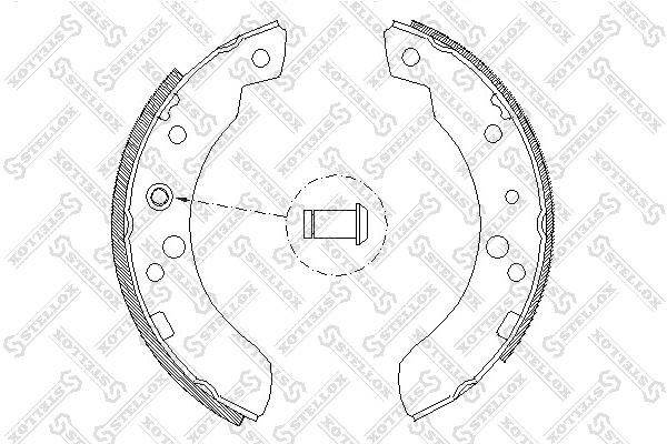 Колодки тормозные барабанные 122-100-SX STELLOX