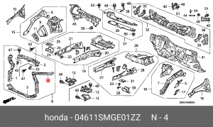 Деталь 04611SMGE01ZZ HONDA