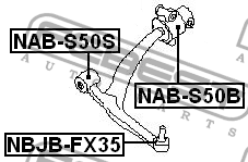 Сайлентблок рычага подвески NAB-S50S FEBEST