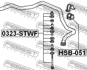Втулка стабилизатора HSB-051 FEBEST