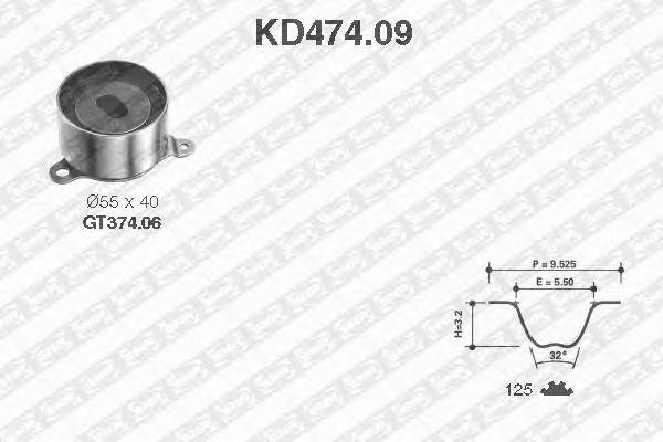Комплект ремня ГРМ KD474.09 NTN SNR