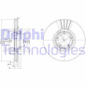 Тормозной диск BG3365 DELPHI