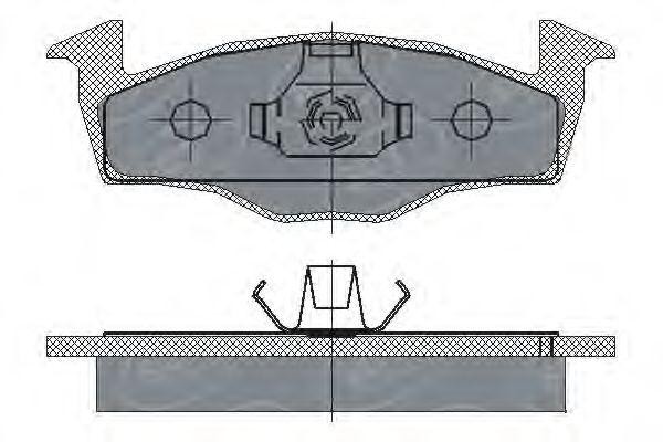 Комплект тормозных колодок, диско SP227 SCT