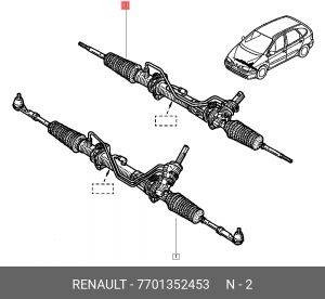 Рулевой механизм 7701352453 RENAULT