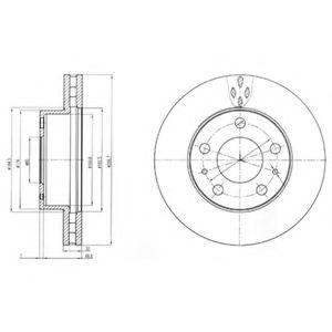 Тормозной диск BG4060 DELPHI