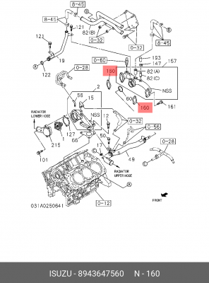 Прокладка, выпускной трубопровод 8-94364-756-0 ISUZU