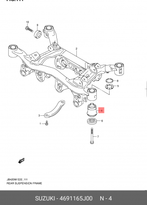 Сайлентблок 46911-65J00 SUZUKI