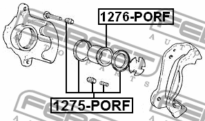 Суппорт тормозной (ремкомплект) 1275-PORF FEBEST