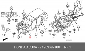Деталь 74209S9VA00 HONDA
