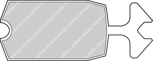 Комплект тормозных колодок, диско FDB57B FERODO