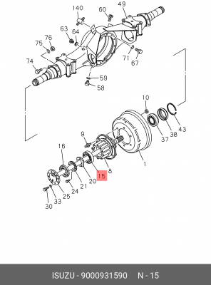 Подшипник ступицы колеса 9-00093-159-0 ISUZU
