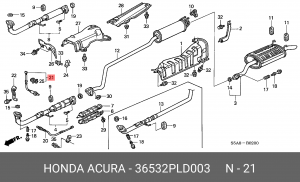 Лямбда-зонд 36532PLD003 HONDA