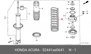 Пружина ходовой части 52441SE0641 HONDA